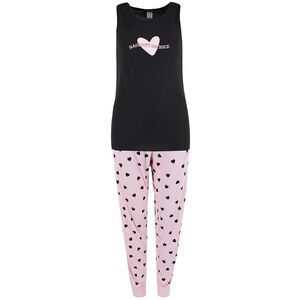 Grumpy & Gorgeous Women's Plus Size Naughty or Nice Heart Jogger Pajama Set